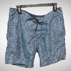 Tommy Hilfiger shorts mens Medium Blue Swim trunks Pre Owned